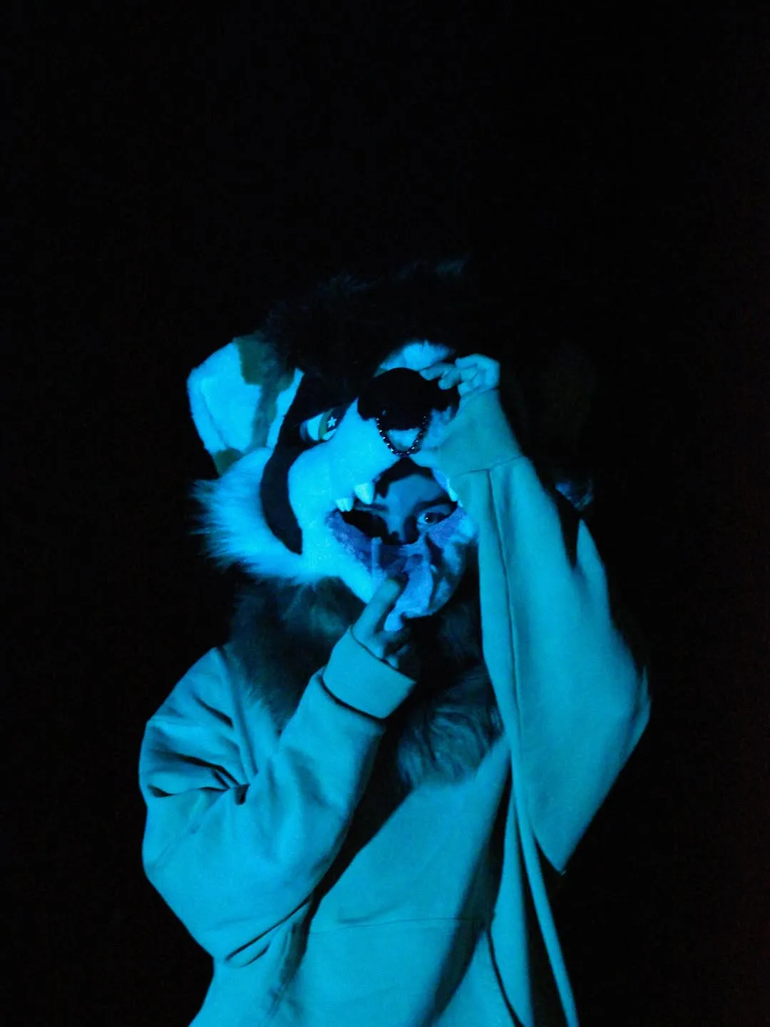 Photo by spoon on January 02, 2026. May be an image of costume, fur, parka, face mask, cloak and gas mask.