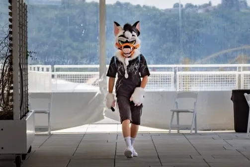 Photo by spoon on January 21, 2026. May be an image of costume, gas mask and text.