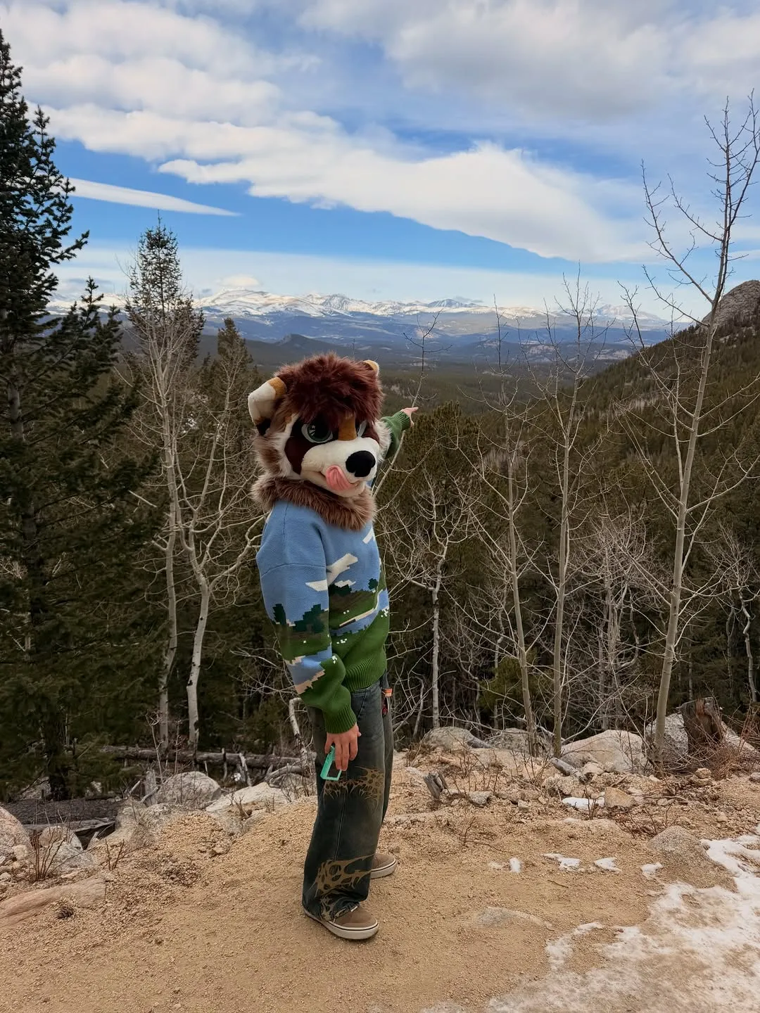 Photo by spoon on February 20, 2026. May be an image of fur, glasses, park and text.